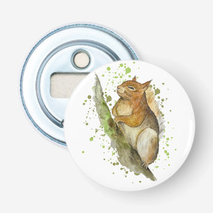 Cute watercolour squirrel bottle opener