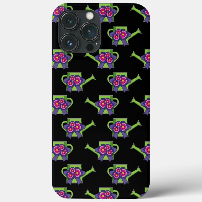 Cute Watering Can with Flowers Bouquet Case-Mate iPhone Case (Back)