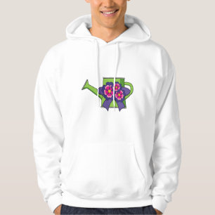 Cute Watering Can with Flowers Bouquet Hoodie