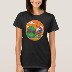 Cute Watermelon Beach 2022 Ocean Tropical Hello Su T-Shirt
