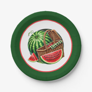 Cute watermelon festival party paper plate