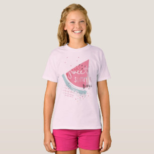 Cute Watermelon Graphic Girls Summer T-Shirt