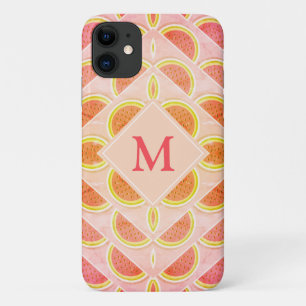 Cute WATERMELON Kaleidoscope MONOGRAM iPhone 11 Case