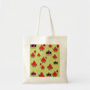 Cute Watermelon Pattern Aesthetic Canvas Tote Bag