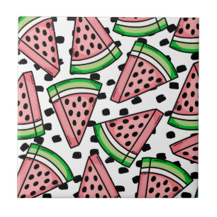 Cute Watermelon Pattern Ceramic Tile