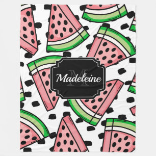 Cute Watermelon Pattern Fleece Blanket