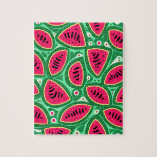Cute Watermelon Pattern Jigsaw Puzzle