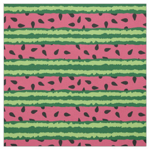 Cute Watermelon Pattern Pink & Green Fabric