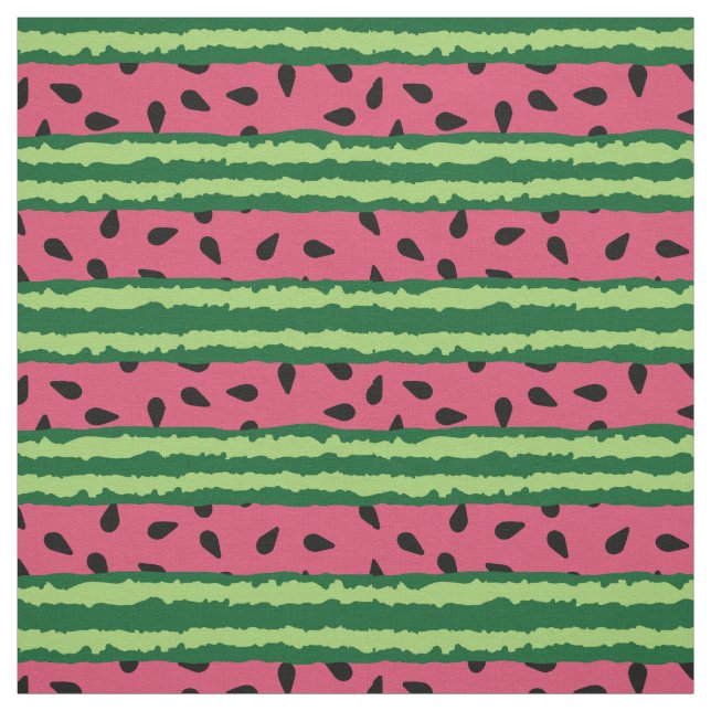 Cute Watermelon Pattern Pink & Green Fabric (Swatch)