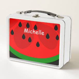 Cute Watermelon Personalised Custom Metal Lunch Box