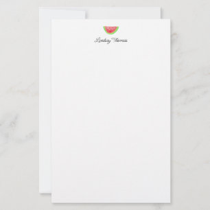 Cute Watermelon Personalised Stationery Paper