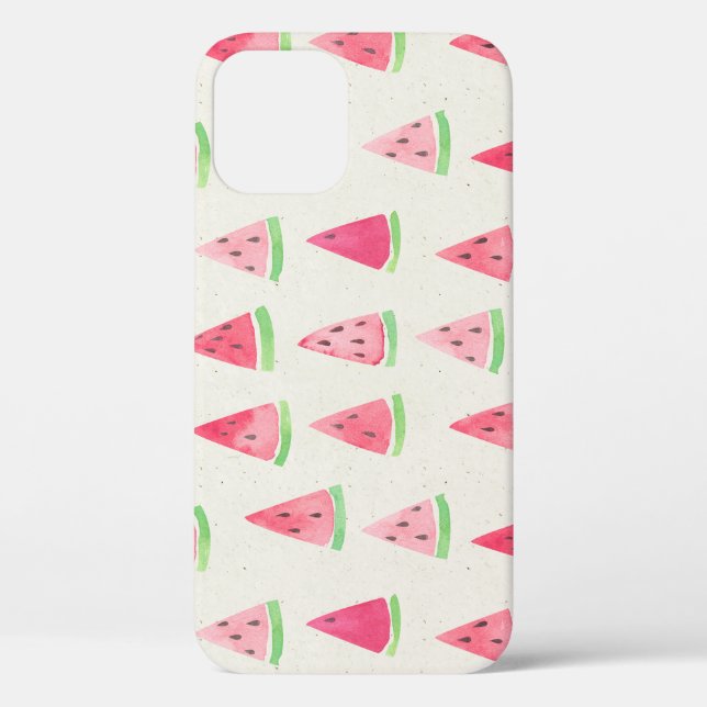 Cute watermelon: seamless watercolor pattern. Case-Mate iPhone case (Back)