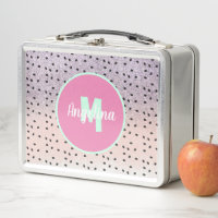Cute Watermelon Seeds Monogrammed Faux Glitter