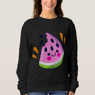 Cute Watermelon Slice Bite Vibrant Summer Vacation Sweatshirt