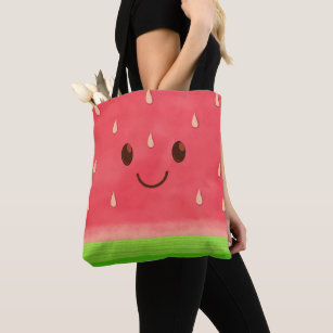 Cute Watermelon Smile Designs Tote Bag