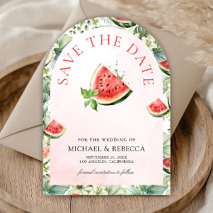 Cute Watermelon Summer Arch Photo Wedding Save The Date