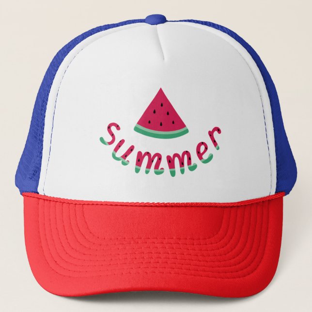 Cute Watermelon Summer Trucker Hat (Front)