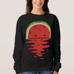 Cute Watermelon Sunset Outfit Summer Fruit Sweatshirt