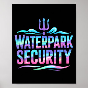 Cute waterpark security cruise mermaid vacation poster