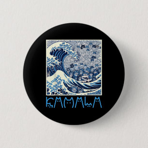 Cute Wave Of Blue Cats For Kamala  6 Cm Round Badge