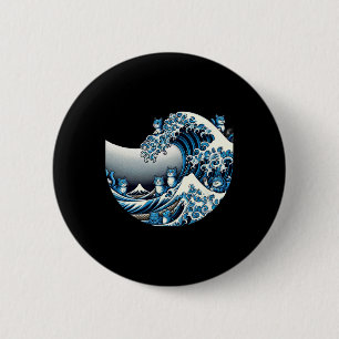 Cute Wave Of Blue Cats For Kamala Funny 6 Cm Round Badge