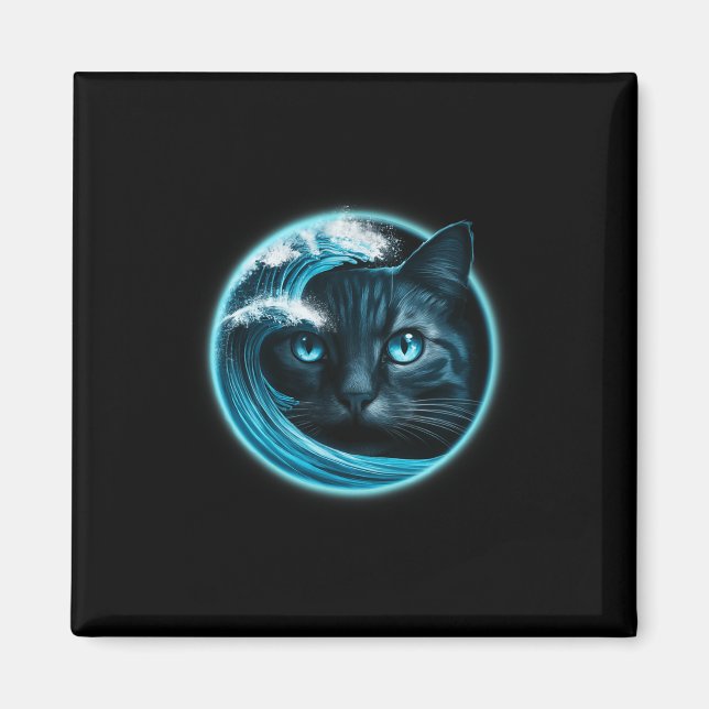 Cute Wave Of Blue Cats For Kamala Funny  Magnet (Front)