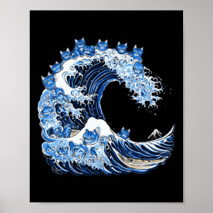 Cute Wave Of Blue Cats For Kamala Poster