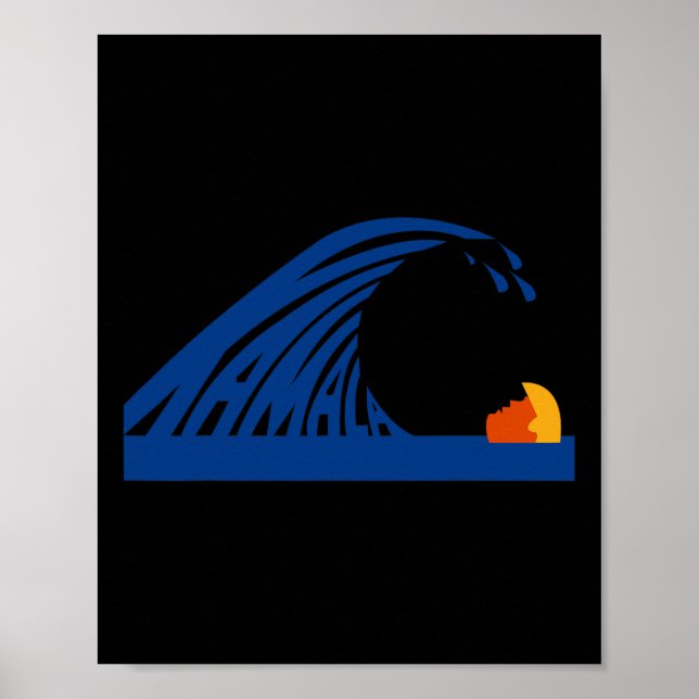 Cute Wave Of Blue Wave Kamala For Kamala Funny Tru Poster (Front)