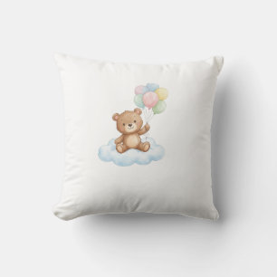 Cute We Can Bearly Wait Teddy Bear Baby Shower Cushion