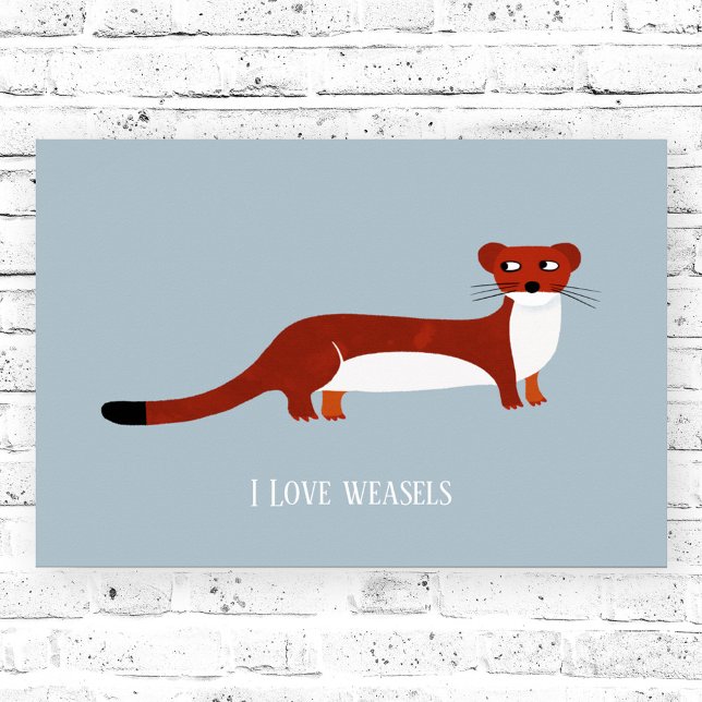 Cute Weasel Poster (Weasel fun poster)