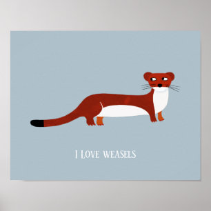 Cute Weasel Poster