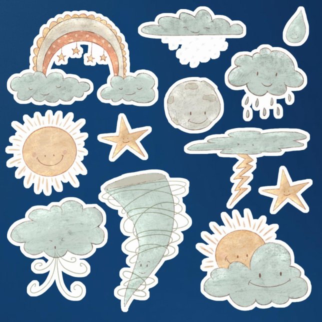 Cute Weather Boho Sun Clouds Scrapbook (Creator Uploaded)