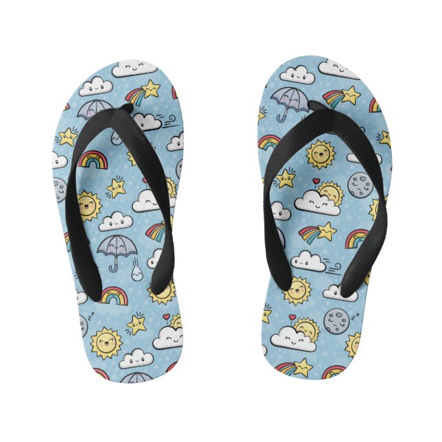 Cute Weather Kid's Thongs (Footbed)