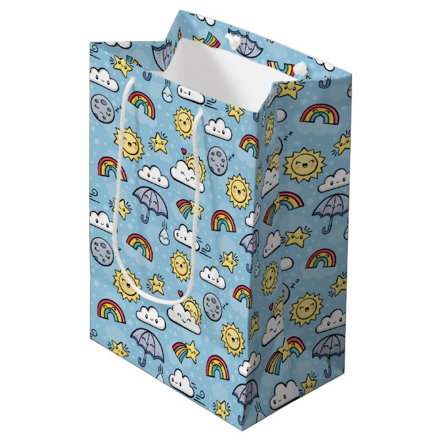 Cute Weather Medium Gift Bag (Front Angled)