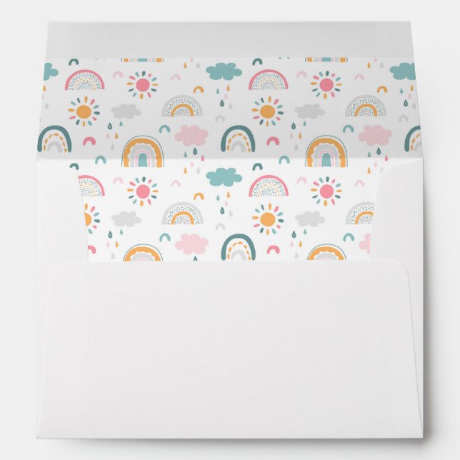 Cute Weather Pattern Envelope (Back (Bottom))