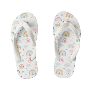 Cute Weather Pattern Kid's Thongs