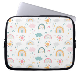 Cute Weather Pattern Laptop Sleeve