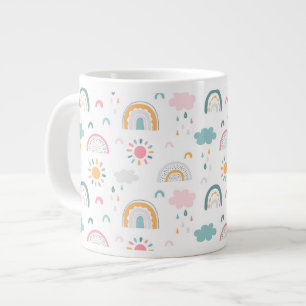 Cute Weather Pattern Large Coffee Mug