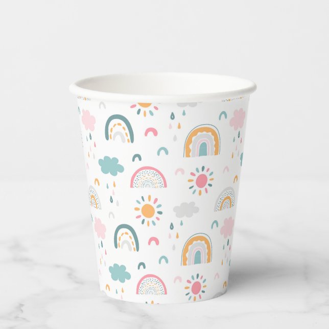 Cute Weather Pattern Paper Cups (Front)