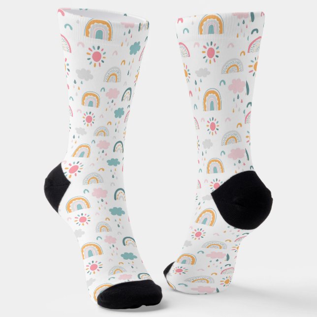 Cute Weather Pattern Socks (Angled)