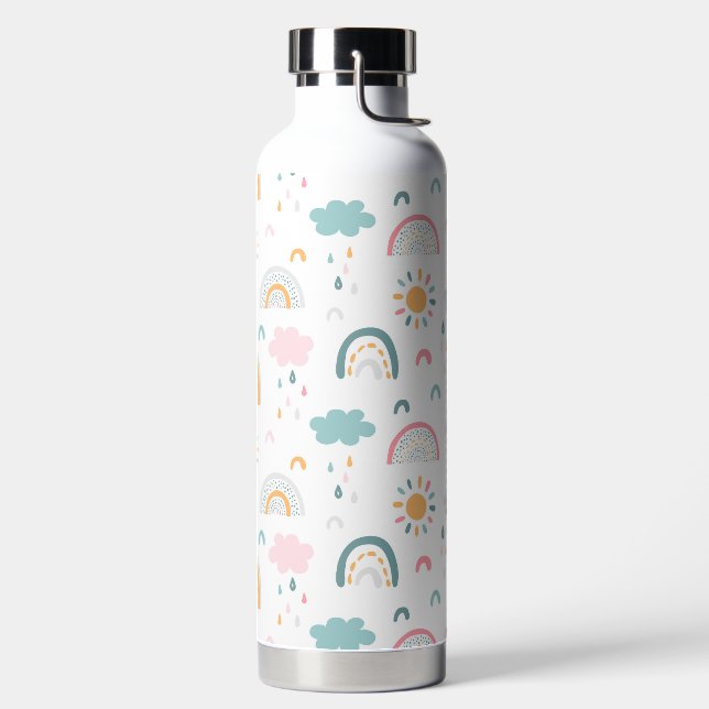 Cute Weather Pattern Water Bottle (Left)
