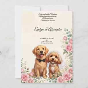 Cute Wedding Dogs Invitation