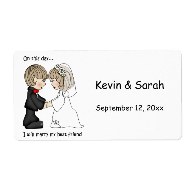 Cute Wedding Labels (Front)