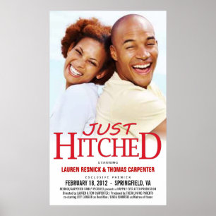 Cute Wedding Movie Poster Photo Template