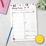 Cute Weekly Planner for Crafters Notepad<br><div class="desc">Are you looking for a gift for a crafter in your life? This cute weekly planner notepad features illustrations of vintage sewing machines,  craft glue,  thread,  and paper butterflies in pink and blue. Stay on track with your to-dos,  schedule,  habits,  and priorities.</div>