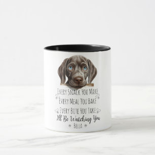 Cute Weimaraner Dog Funny Custom Mug
