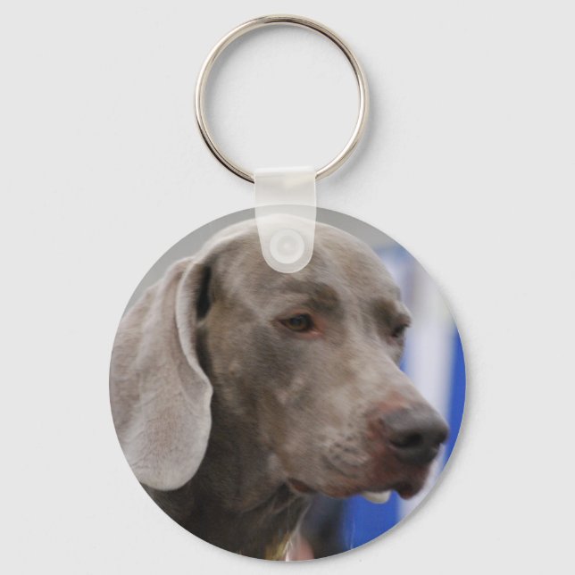 Cute Weimaraner  Keychain (Front)