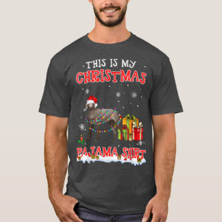 Cute Weimaraner On Snow Christmas Pajama T-Shirt