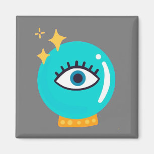 Cute weird magic crystal ball eye magnet