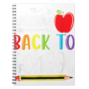 Cute Welcome Back To School First Day Of School Notebook
